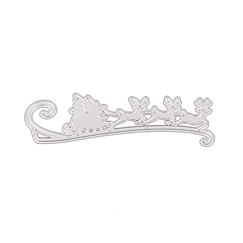 Fcnjsao Weihnachten Schlitten Metall Stanzformen Schablone Scrapbooking Album Papier Karte Vorlage Form Prägung Dekoration Metall Stanzformen Für Scrapbooking von Fcnjsao