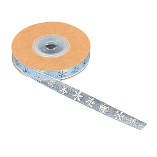 Weihnacht Polyester Ribbon Festives Dekoration Schneeflockenband Saisonales Band Für Geschenkverpackung Und Baumdekoration von Fcnjsao