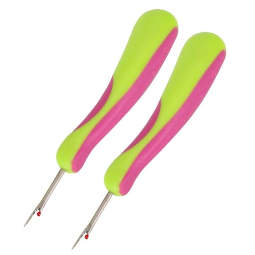 2PCS Nahttrenner Handlicher Stich Unpicker Scharfe Nähnahtfadenentferner mit ergonomischen Griffen zum Nähen Basteln Entfernen von Fäden von Fdit