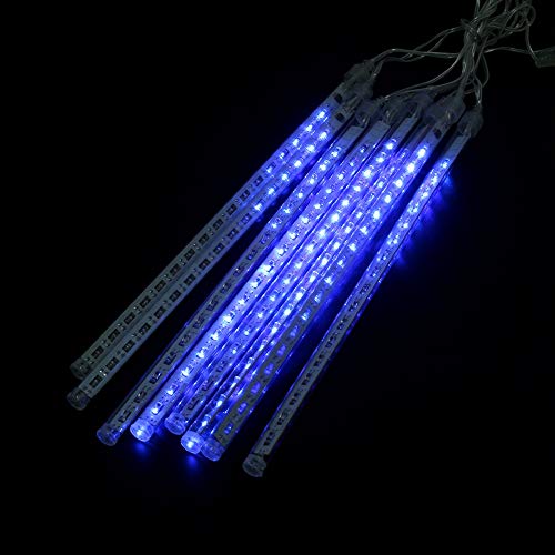 8 1.2 Tube Meteor Duschlampe 30Cm Meteor Rain Tube LightsMeteor Rain Tube Lights 144 LED Bright Falling String Lampen Dekor(EU Blau) von Fdit