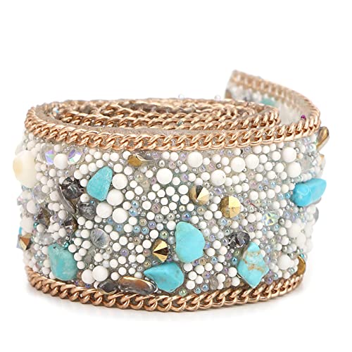 Diamant-Mesh-Wickelrolle, Kristall-Strass-Kettenbesatzband für Hochzeitskleid, Halskette, Armband, Schuhe, Kopfschmuck-Dekoration (Goldkette mit grünem Stein) von Fdit