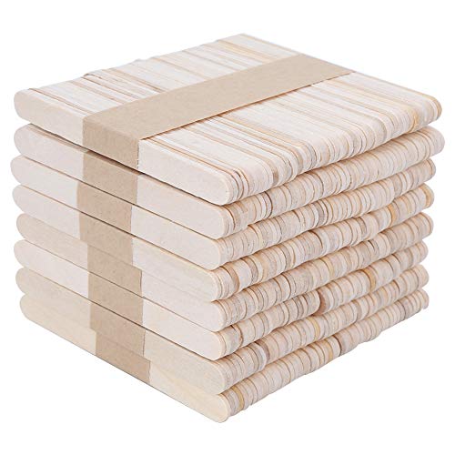 Fdit 400PCS Wood Ice Cream Sticks Craft Sticks EIS am Stiel für DIY Art Craft Project Holzhandarbeit Making Set Zubehör von Fdit