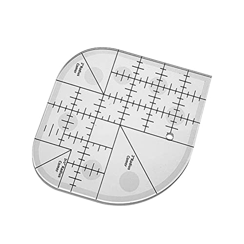 Fdit Gebogenes Ecklineal Zum Nähen aus Acryl, Patchwork-Lineal Zum Nähen, Nähschablone, Geeignet für Patchwork-Werkzeuge von Fdit