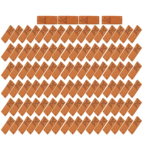 Handgefertigte Etiketten, Langlebig, 100 Stück, Mikrofaser, Glatt, für DIY-Nähetiketten und Schmuckherstellung (Schokoladenfarbe) von Fdit