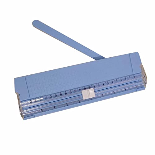 Kleiner Papierschneider mit Breiter Anwendung, A5, Präzises Schnittlineal-Design für Büro, Schule, Zuhause, Papierschneider und Trimmer (BLUE) von Fdit