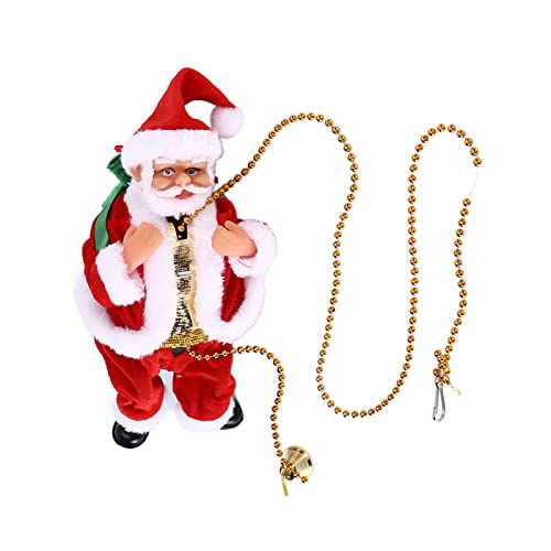 Klettern der Weihnachtsmann -Weihnachtsbaum -Verzierung, Plüschstoff und PVC Klettern Sie die Perlenvorhang -Weihnachtsbaumanhänger für Festliche Heimparty -Dekoration Klettern der Weihnachtsmann -Weihnachtsbaum -Verzierung, Plüschstoff und PVC Klettern Sie die Perlenvorhang -Weihnachtsbaumanhänger für Festliche Heimparty -Dekoration von Fdit