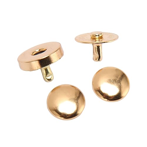 Magnetische Knopfverschlüsse, 50 Sets, Bastelknöpfe aus Legierung, Magnetverschlüsse für Punk-Kleidung, Taschen, Haustierhalsbänder, Basteln (GOLD) von Fdit