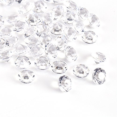 Perlen, Hochzeit Dekorative Perlen Vase Füllstoff 500pcs Acryl Klare Perlen mit Luxuriöser Brillanz für DIY -Handwerkstischdekoration (8 mm) von Fdit