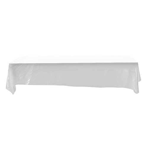 Polyester Tischdecke Spill Proof Stoff Tischdecke Rechteckige Tischdecke für Hochzeit Restaurant Party(Weiß) von Fdit