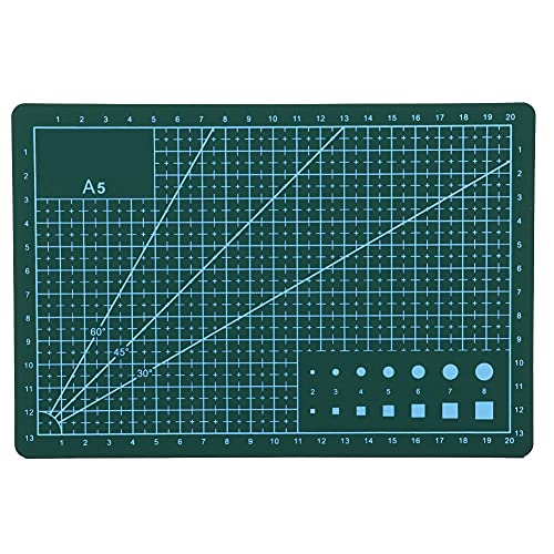 Selbstheilende Schneidematte, rutschfest, Doppelseitig, Langlebig, Bastelbrett, 45,7 X 61 cm, für Näharbeiten und Präzisionsprojekte (Green) von Fdit