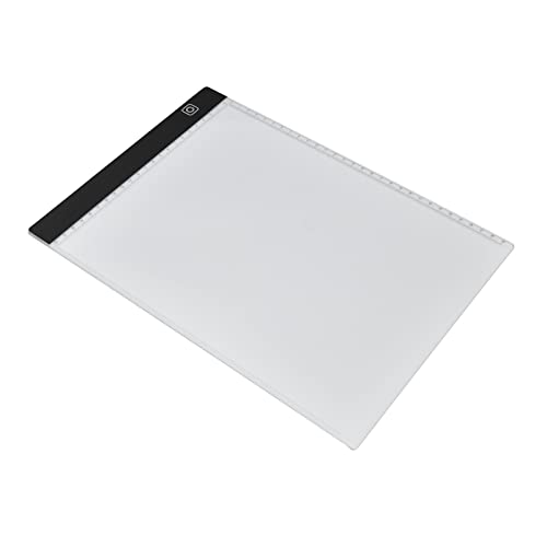 Touch Control LED-Kopiertafel, A4-Kopiertafel, 3-Stufen-Dimm-Zeichenblock mit Standardgröße für A4-Papier und Präziser Skala, USB-Stromversorgung, Schwarzes Acryl + PC von Fdit