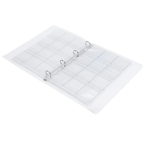 Transparentes Binder Foto Organizer Abzeichen Speicherbuch Perforated Ring Collection Ordner Speicheralbum für Münzmedaille (Fall + 12 Löcher Innenseiten 6 Teile) von Fdit