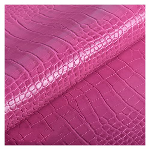 Kunstleder Stoff Krokodilmuster Glänzender PU-Kunstleder Polsterstoff Meterware 138 cm Breit für Sofastuhl-Sitzbezug, Möbel, DIY Crafts (Color : Rose, Size : 1.38X3m) von Fdl123456@