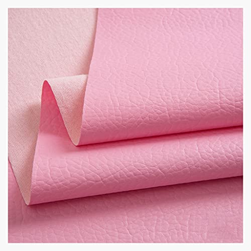 Möbelstoff Premium Bezugsstoff Zum PU Stoff Leder 140X100 cm, Kunstleder Kunstleder Material Polster Handwerk DIY Nähen Sofa Handtasche Autositz Dekorationen (Color : Pink, Size : 1.4X1m) von Fdl123456@