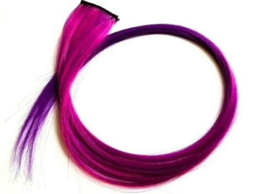 Beere Fuchsia Pink Lila Ombre Haarverlängerung Clip In von FeatherAndElm