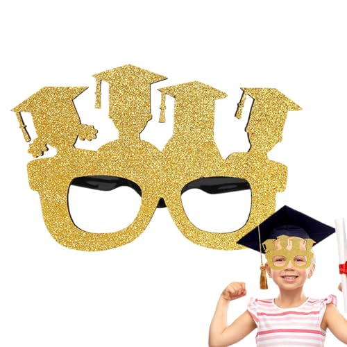 Fecfucy Brille für Abschlussfeiern, Brillenrahmen, Foto-Requisiten, leichte Foto-Requisiten für Abschlussfeier, Abschlussfeier, Freundes- , Cosplay, Maskerade- von Fecfucy