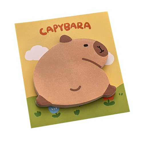 Fecfucy Capybara-Haftnotizen,Cartoon-Capybara-Haftnotizblöcke - Haftnotizen und Notizblöcke für schnelle Erinnerungen - Helle, löschbare Notizblöcke, vielseitige Notizseiten für Zuhause, Büro, von Fecfucy