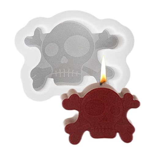 Fecfucy Kerzenherstellungsformen, Silikon-Kerzenform - Halloween-Harz-Gussform,3D-Halloween-Themen-Schokoladenform, Gießform aus Kunstharz für selbstgemachtes Kunsthandwerk von Fecfucy