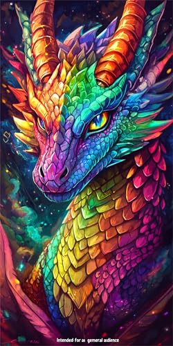 Diamond Painting Farbe, 5D Drachen Diamond Painting 160x80cm, DIY Diamant Painting Bilder Erwachsene Mosaikherstellung, Diamant Malerei Kinder Anfänger Crystal Art Bastelnset, Wanddeko Aesthetic -267 von Feeaxeae