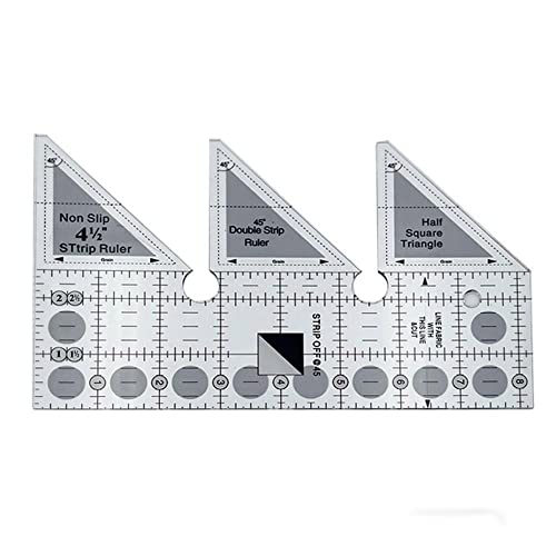 Feegow 45-Grad-Doppelstreifen-Quilt-Patchwork-Lineal-Vorlage zum Nähen von Feegow