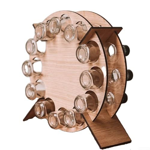 Feegow Weihnachtlicher Adventskalender, Weinhalter, magischer Weihnachts-Countdown, aus Holz, personalisierbar, Countdown-Adventskalender, Weinregal (1) von Feegow