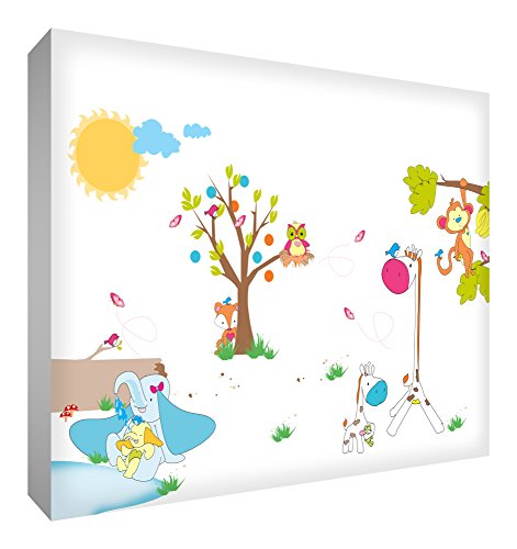 Feel Good Art ANIMALS1624-14 A2, 24 x 16, 5 cm Dicker Leinwand Kinderzimmer, Tiere, Bunt, Farbe von Feel Good Art