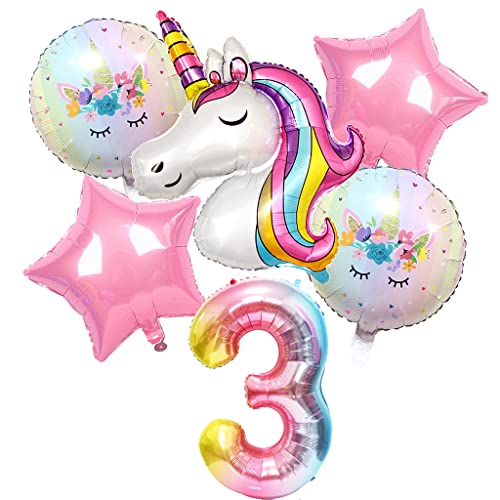 Feelairy Einhorn 3. Geburtstag Deko, Ballon Einhorn Geburtstagsdeko 3 Jahre Mädchen, Riesen Folienballon Zahl 3, Geburtstagsdeko Mädchen 3 Jahre, Luftballon 3. Geburtstag Rosa Party Dekoration Feelairy Einhorn 3. Geburtstag Deko, Ballon Einhorn Geburtstagsdeko 3 Jahre Mädchen, Riesen Folienballon Zahl 3, Geburtstagsdeko Mädchen 3 Jahre, Luftballon 3. Geburtstag Rosa Party Dekoration von Feelairy
