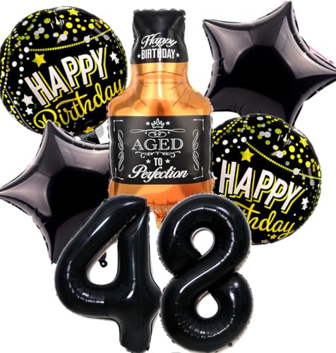 Feelairy Luftballon 48. Geburtstag Mann, 48 Geburtstag Deko Schwarz Ballons Whiskey Deko 48. Geburtstag Frauen, Geburtstagsdeko 48 Jahre Männer, Ballon Weinflasche Deko zum Geburtstag Frau 48 Feelairy Luftballon 48. Geburtstag Mann, 48 Geburtstag Deko Schwarz Ballons Whiskey Deko 48. Geburtstag Frauen, Geburtstagsdeko 48 Jahre Männer, Ballon Weinflasche Deko zum Geburtstag Frau 48 von Feelairy