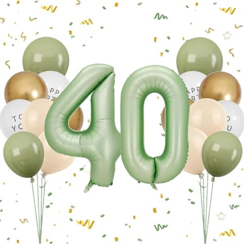 Luftballon 40. Geburtstag Frauen, Salbeigrün Zahl 40 Luftballon Happy Birthday Deko 40 Jahre Party Deko, Latexballons Olive Grün Gold Ballons 40 Grün, Olivgrün Geburtstagsdeko 40 Jahre Mann Frau Luftballon 40. Geburtstag Frauen, Salbeigrün Zahl 40 Luftballon Happy Birthday Deko 40 Jahre Party Deko, Latexballons Olive Grün Gold Ballons 40 Grün, Olivgrün Geburtstagsdeko 40 Jahre Mann Frau von Feelairy