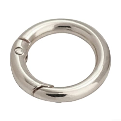 Essential Karabinerverschlüsse aus Metall für DIY-Schmuck und Schlüsselanhänger-Kettenprojekte (Silber, groß), 10 Stück von Feeshoppher