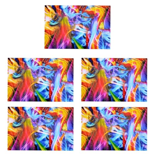 Feeuid 5 x Rainbow Flames Hydrographische Folie für Wassertransferdruck Wassertransferfolie 50 cm x 100 cm von Feeuid