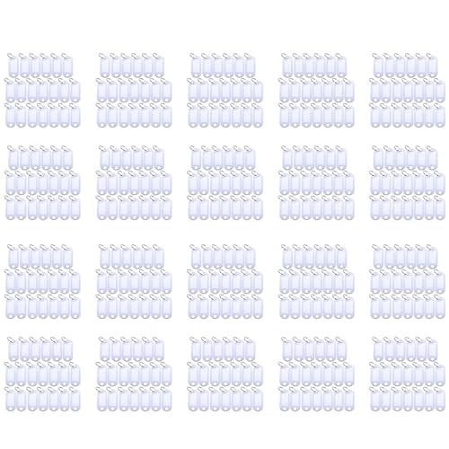 Feeuid Identifikationsetiketten für Schlüssel aus Kunststoff, weiß, tragbar, 400 Stück von Feeuid
