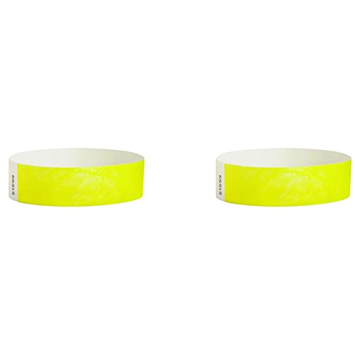 Fegtrtyoa 1000 Stück Neon-Event-Armbänder Farbige Armbänder Wasserdichtes Papier Club-Armbänder (Gelb) von Fegtrtyoa