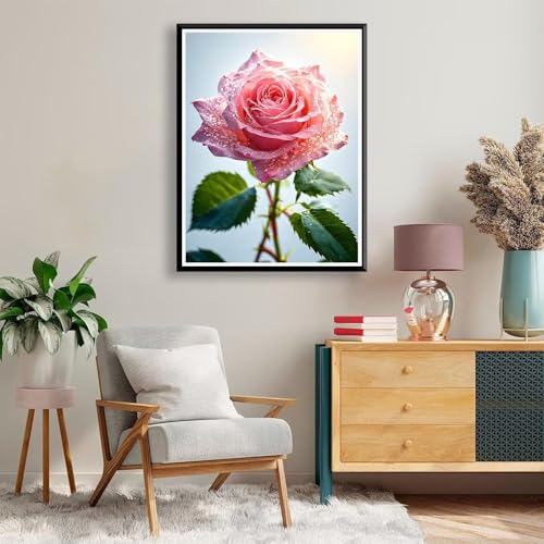 Diamond Painting 30 x 40 cm Blume Diamond Painting Rose Diamond Painting Erwachsene, Diamant Painting Bilder Kinder DIY 5D Diamond Painting Set für Zimmer Deko Wohnzimmer, Geschenke für Frauen A-251 von FeiPride