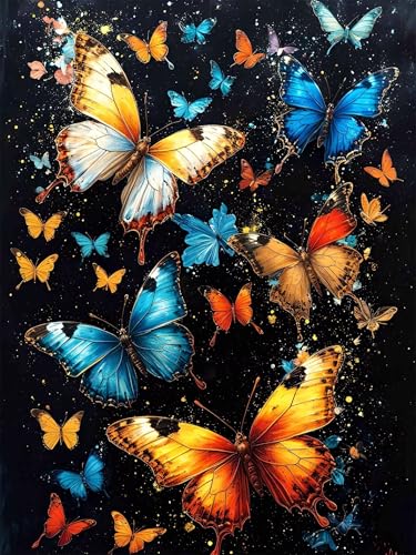 Diamond Painting 30 x 40 cm Schmetterling Diamond Painting Tier Diamond Painting Erwachsene, Diamant Painting Bilder Kinder DIY 5D Diamond Painting Set für Deko Wohnzimmer, Geschenke für Frauen A-139 von FeiPride