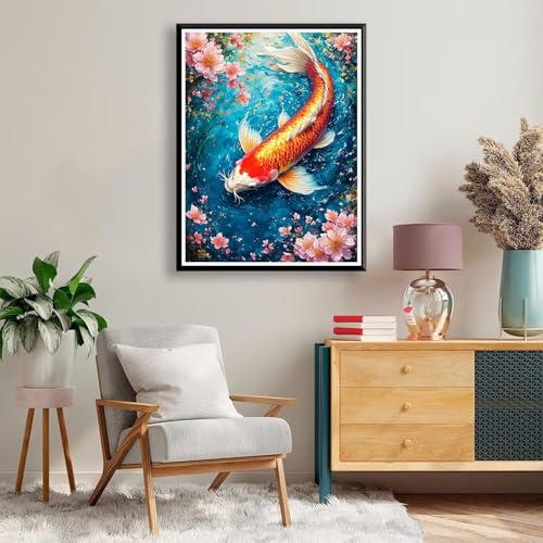 Diamond Painting 30 x 40 cm Tier Diamond Painting Fisch Diamond Painting Erwachsene, Diamant Painting Bilder Kinder DIY 5D Diamond Painting Set für Zimmer Deko Wohnzimmer, Geschenke für Frauen A-335 von FeiPride