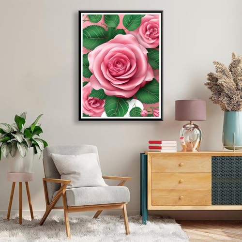 Diamond Painting 40 x 50 cm Blume Diamond Painting Rose Diamond Painting Erwachsene, Diamant Painting Bilder Kinder DIY 5D Diamond Painting Set für Zimmer Deko Wohnzimmer, Geschenke für Frauen A-222 von FeiPride