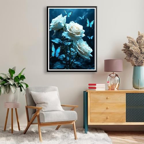 Diamond Painting 40 x 50 cm Blume Diamond Painting Rose Diamond Painting Erwachsene, Diamant Painting Bilder Kinder DIY 5D Diamond Painting Set für Zimmer Deko Wohnzimmer, Geschenke für Frauen A-234 von FeiPride