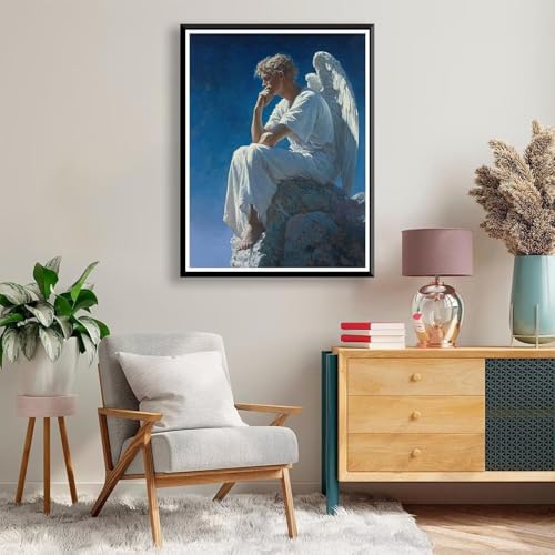 Diamond Painting 40 x 50 cm Engel Diamond Painting Männlicher Gott Diamond Painting Erwachsene, Diamant Painting Bilder Kinder DIY 5D Diamond Painting Set für Zimmer Deko, Geschenke für Frauen A-792 von FeiPride