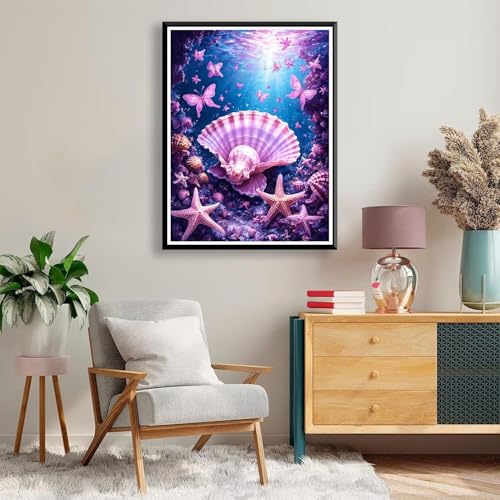 Diamond Painting 40 x 50 cm Hülse Diamond Painting Meer Diamond Painting Erwachsene, Diamant Painting Bilder Kinder DIY 5D Diamond Painting Set für Zimmer Deko Wohnzimmer, Geschenke für Frauen A-126 von FeiPride