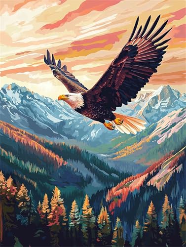 Diamond Painting 40 x 50 cm Vogel Diamond Painting Landschaft Diamond Painting Erwachsene, Diamant Painting Bilder Kinder DIY 5D Diamond Painting für Zimmer Deko Wohnzimmer, Geschenke für Frauen A-793 von FeiPride