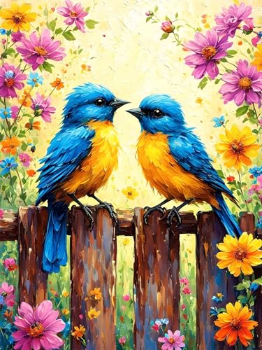 Diamond Painting 40 x 50 cm Vogel Diamond Painting Tier Diamond Painting Erwachsene, Diamant Painting Bilder Kinder DIY 5D Diamond Painting Set für Zimmer Deko Wohnzimmer, Geschenke für Frauen A-121 von FeiPride