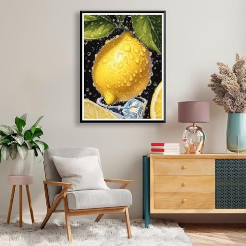 Diamond Painting 40 x 50 cm Zitrone Diamond Painting Obst Diamond Painting Erwachsene, Diamant Painting Bilder Kinder DIY 5D Diamond Painting Set für Zimmer Deko Wohnzimmer, Geschenke für Frauen A-162 von FeiPride