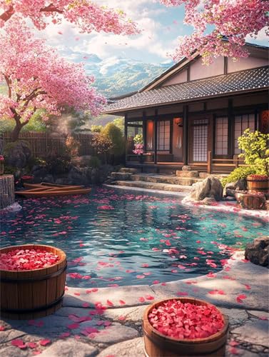 Diamond Painting 50 x 70 cm Japan Diamond Painting Landschaft Diamond Painting Erwachsene, Diamant Painting Bilder Kinder DIY 5D Diamond Painting für Zimmer Deko Wohnzimmer, Geschenke für Frauen A-700 von FeiPride