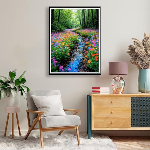 Diamond Painting 50 x 70 cm Landschaft Diamond Painting Wald Diamond Painting Erwachsene, Diamant Painting Bilder Kinder DIY 5D Diamond Painting für Zimmer Deko Wohnzimmer, Geschenke für Frauen A-344 von FeiPride