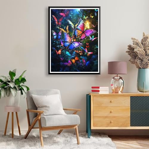 Diamond Painting 60 x 80 cm Schmetterling Diamond Painting Tier Diamond Painting Erwachsene, Diamant Painting Bilder Kinder DIY 5D Diamond Painting Set für Deko Wohnzimmer, Geschenke für Frauen A-645 von FeiPride