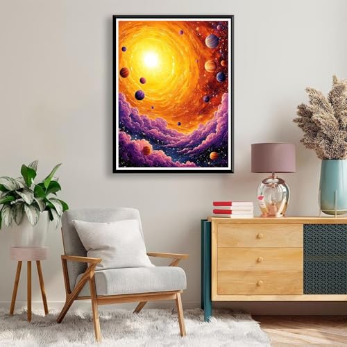 Diamond Painting 60 x 80 cm Universum Diamond Painting Landschaft Diamond Painting Erwachsene, Diamant Painting Bilder Kinder DIY 5D Diamond Painting Set für Zimmer Deko, Geschenke für Frauen A-336 von FeiPride