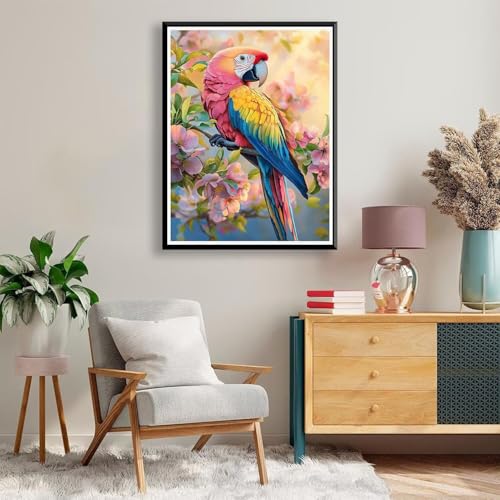 Diamond Painting 60 x 80 cm Vogel Diamond Painting Blume Diamond Painting Erwachsene, Diamant Painting Bilder Kinder DIY 5D Diamond Painting Set für Zimmer Deko Wohnzimmer, Geschenke für Frauen A-648 von FeiPride