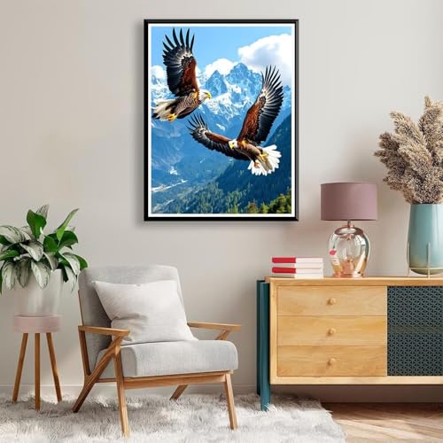 Diamond Painting 60 x 80 cm Vogel Diamond Painting Tier Diamond Painting Erwachsene, Diamant Painting Bilder Kinder DIY 5D Diamond Painting Set für Zimmer Deko Wohnzimmer, Geschenke für Frauen A-339 von FeiPride