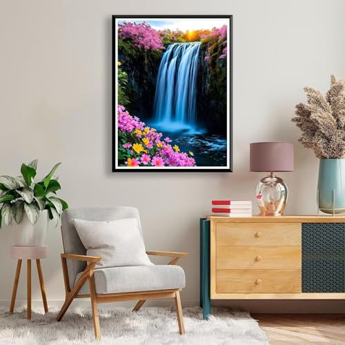 Diamond Painting 70 x 90 cm Fallen Diamond Painting Landschaft Diamond Painting Erwachsene, Diamant Painting Bilder Kinder DIY 5D Diamond Painting Set für Deko Wohnzimmer, Geschenke für Frauen A-118 von FeiPride